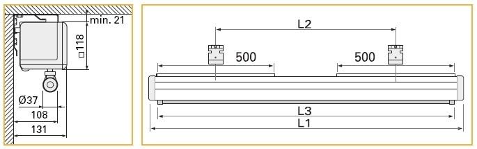 Actual product image Projecta Hapro Manual - Screen - Ceiling mounting possible, suitable for wall mounting. (220", 1:1)