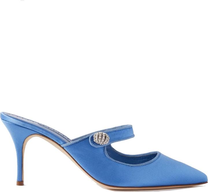 Manolo Blahnik Camparimu Jewel 070 Mules (36)