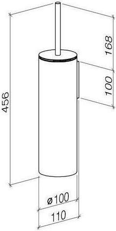 Actual product image Dornbracht Dornb toilet brush set META wall model, complete chrome