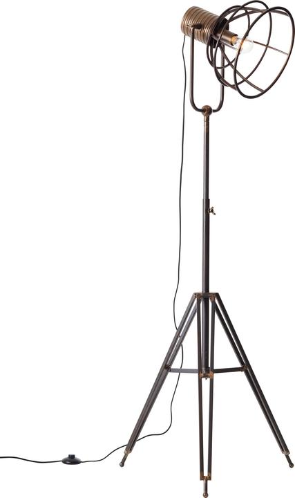 Brilliant Lampadaire Reece à trois pieds, acier noir (E27)
