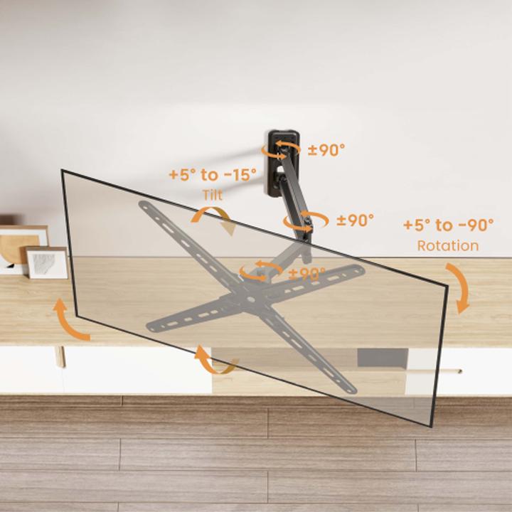 Produktbild Wiltec TV Halterung 13"–55" TV Wandhalterung schwenkbar 25kg Fernsehhalterung (Decke, 55", 25 kg)