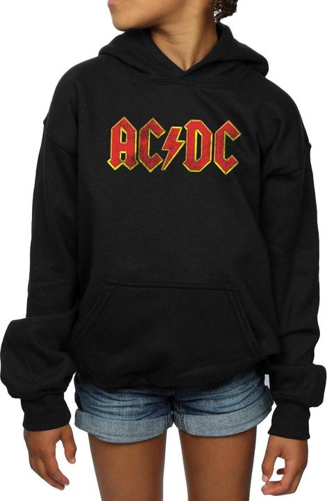 Actual product image AC/DC Girls Distressed Red Logo Hoodie (116)