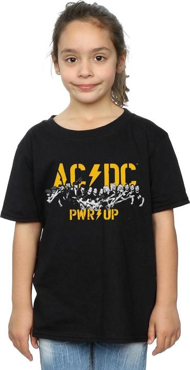 Actual product image AC/DC Girls PWR UP Portrait Motion Cotton T-Shirt (104)