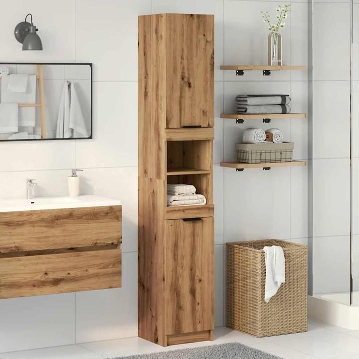 Produktbild VidaXL Badschrank Artisan-Eiche 32x34x188,5 cm Holzwerkstoff