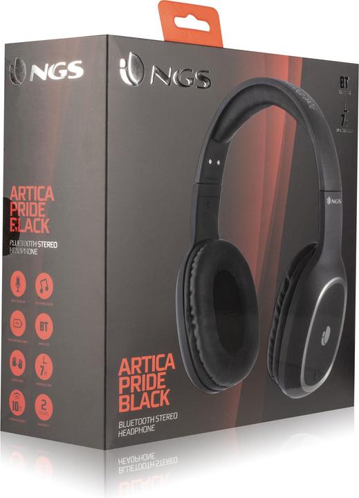 Image du produit NGS Artica Pride Casque sans fil Bandeau Calls/Music Micro-USB Bluetooth Noir (pas de réduction du bruit, 7 h, Sans fil)