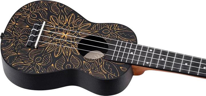 Actual product image Keiki Ukulele Package - Soprano - Orange Kaleidos. (Soprano, Soprano)