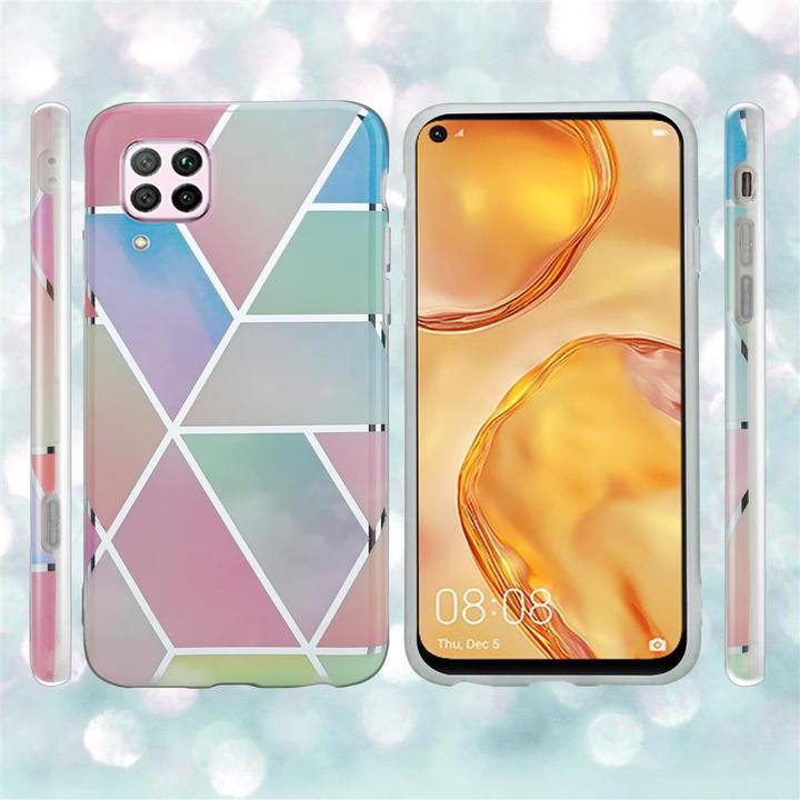 Image du produit Cadorabo Couverture IMD TPU Marbre coloré (Huawei Nova 7i, Huawei Nova 6 SE, Huawei P40 Lite)