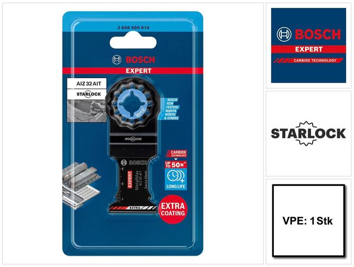 Produktbild Bosch Professional Zubehör EXPERT MetalMax AIZ 32 AIT Blatt für Multifunktionswerkzeuge, 40 x 32 mm