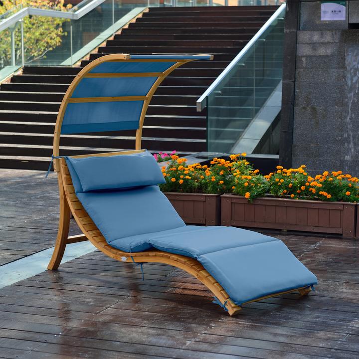 Immagine prodotto Axi Sedia a sdraio Salina con ombrellone blu (186.50 cm)