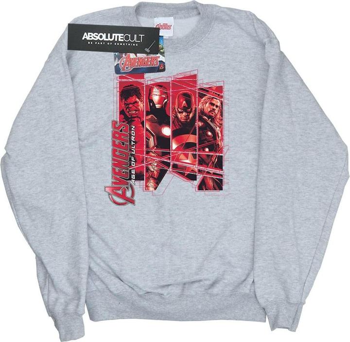 Actual product image Girls Avengers Team Collage Sweatshirt (140, 146)