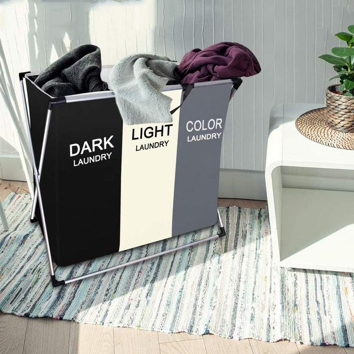 Produktbild König Design Wäschesammler Fächer Wäschebox Wäschetruhe Wäschetrenner Wäschesortierer Wäsche