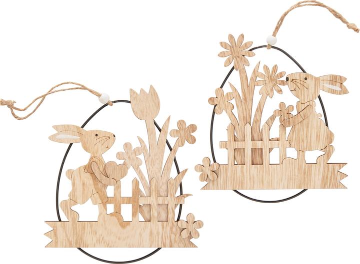 Image du produit VBS Pendentif en forme d'oeuf, bois / métal (1 x)