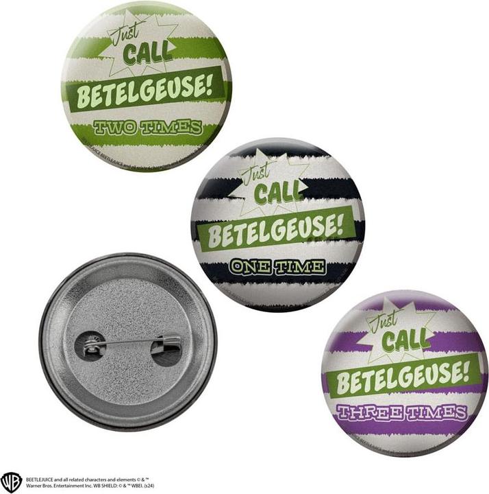 Produktbild Cinereplicas Beetlejuice Ansteck-Buttons 6er-Pack
