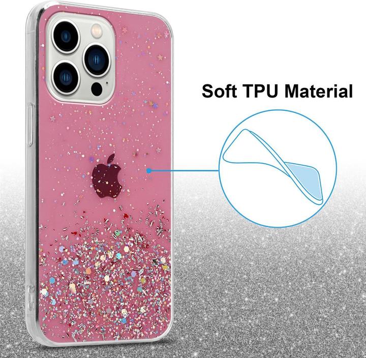 Actual product image Cadorabo TPU cover sparkling glitter (Apple iPhone 13 Pro)