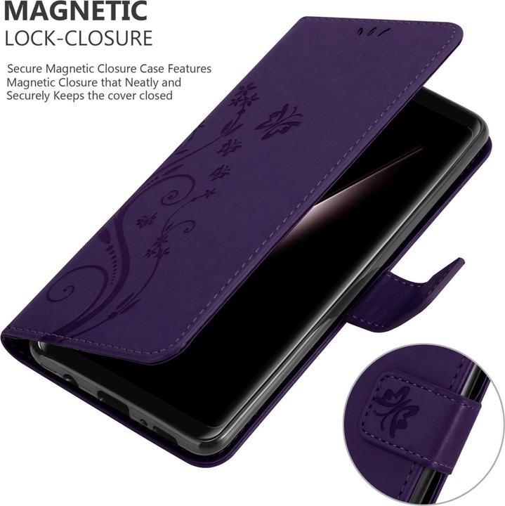 Produktbild Cadorabo Flower Book Hülle für LG V30 / V30+ / V30S / V30S+ (LG V30+, LG V30S+, LG V30)