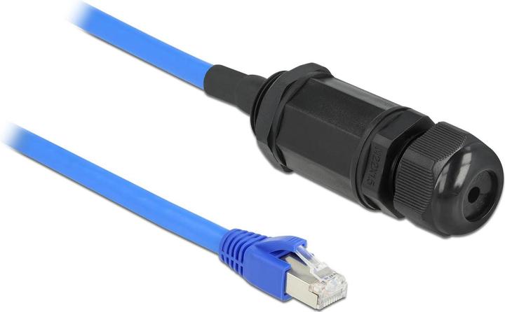 Delock Cable RJ45 male to RJ45 female Cat.6 waterproof with cable gland (S/FTP, CAT6, 0.25 m)