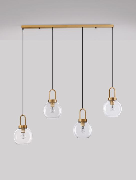 Immagine prodotto Nova Luce IRVINE lampada a sospensione E27 4 pieghe oro 97,5x20x155cm dimmerabile 9241180 (E27)