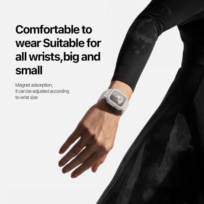 Produktbild Dux Ducis OA Armband Apple Watch 38mm/40mm/41mm - Weiss (38 mm, 40 mm, 41 mm, Silikon, Apple Watch Series 2, Apple Watch Series 1, Apple Watch Series 3, Apple Watch Series 4, Apple Watch Series 5, Apple Watch Series 6, Apple Watch Series 7, Apple Watch Series 8, Apple Watch Series 9, Apple Watch SE)