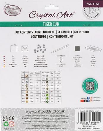 Immagine prodotto Craft Buddy Cucciolo di tigre, biglietto d'arte in cristallo 18x18 cm