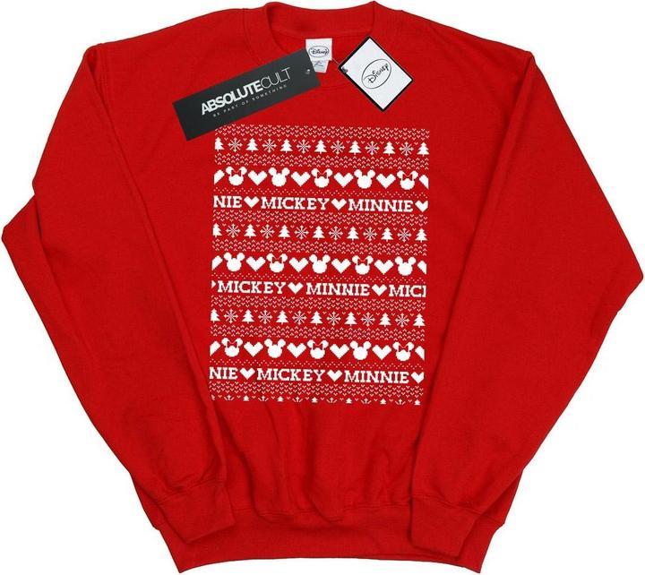 Immagine prodotto Disney Mickey And Minnie Christmas Fair Isle Felpa Uomo (S)