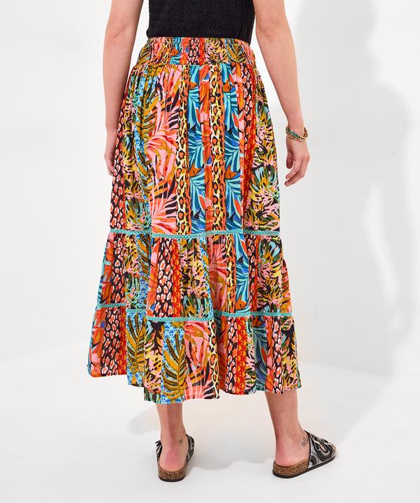 Produktbild Joe Browns Tropical Print Lace Insert Tiered Maxi Skirt (40)