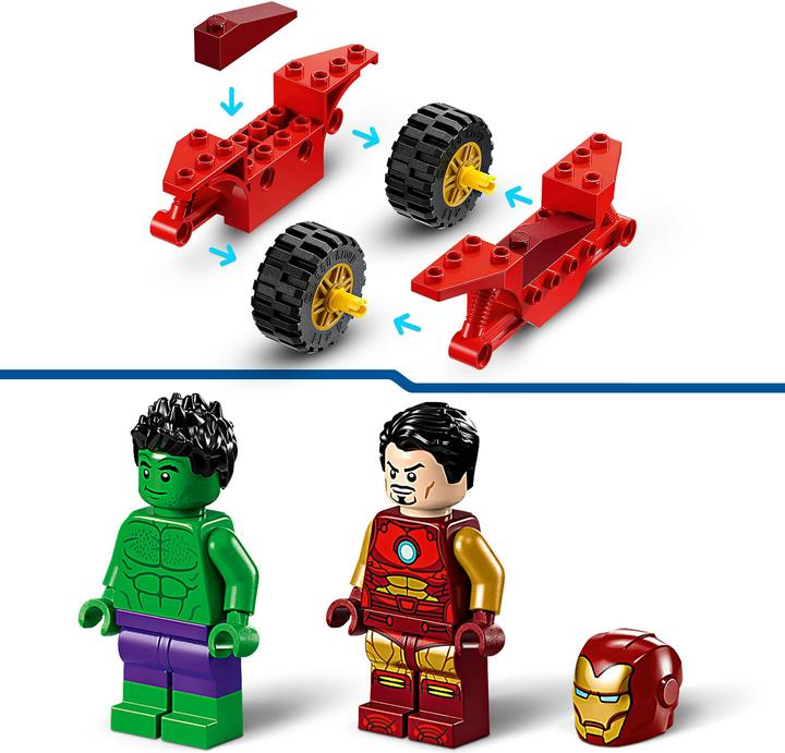 Actual product image LEGO Iron Man with bike and the Hulk (76287, LEGO Marvel)