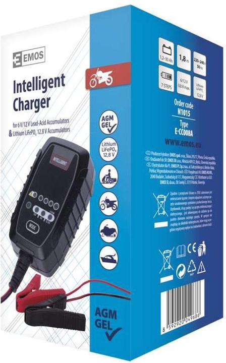 Immagine prodotto Emos Caricabatterie per auto /12V 0,8A (12V, 6V, 0.80 A)