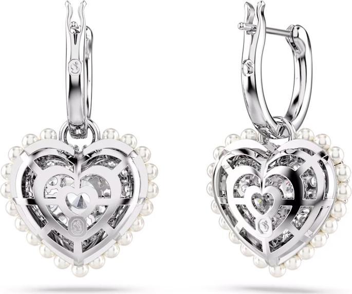 Produktbild Swarovski Hyperbola Drop Ohrhänger Herz Weiss (Swarovski Metall)