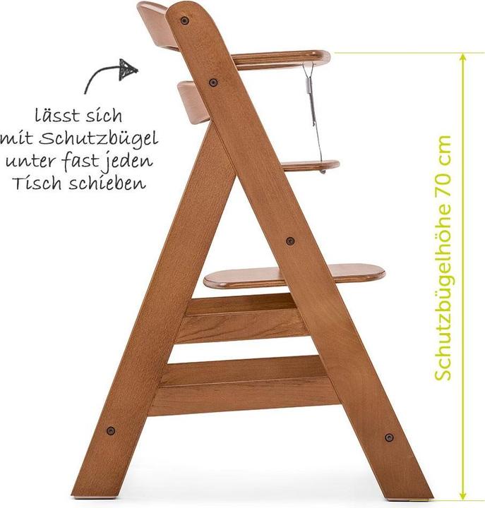 Actual product image Hauck Highchairs Alpha Plus Walnut Newborn Set Deluxe - 4 pcs. (High chair booster seat)