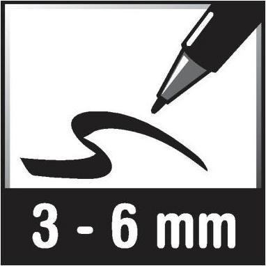 Immagine prodotto Uni-ball Pennarello per lavagna a fogli mobili uni PROCKEY 3-6mm blu (Blu, 6 mm, 1 x)