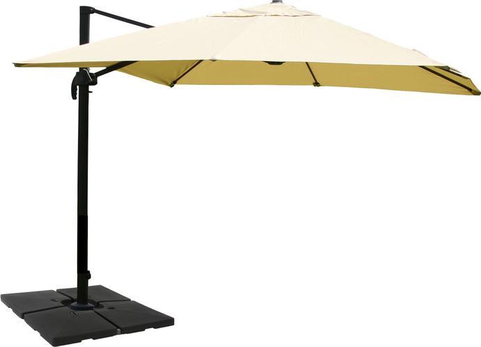 Immagine prodotto Swisshandel24 Ombrello semaforo gastronomico, ombrellone, 3x4m (Ø5m) poliestere/alluminio 26kg - crema con