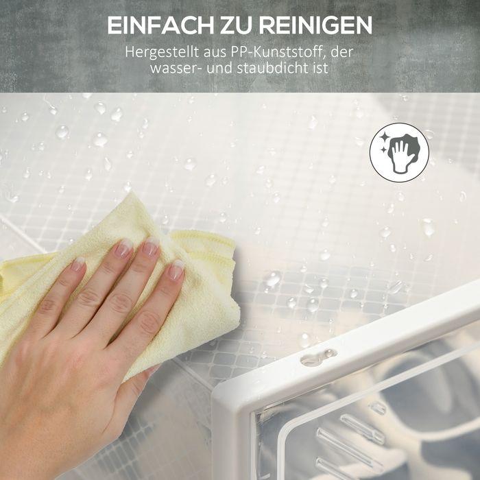 Actual product image Swisshandel24 DIY Schuhbox Aufbewahrungsbox mit 18 Fächern 18er Pack Schuhkartons Transparent (25 x 35 x 19 cm)