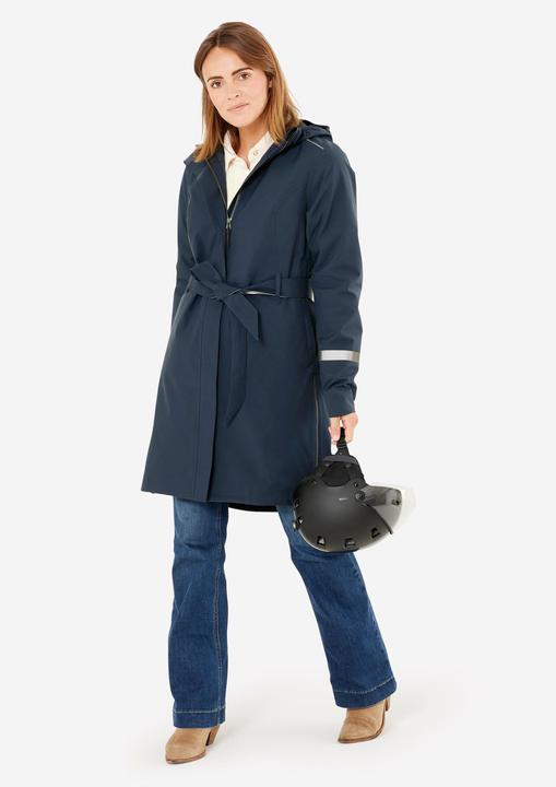 Actual product image Btwin Rain trench coat City 940 waterproof ladies navy blue (M)