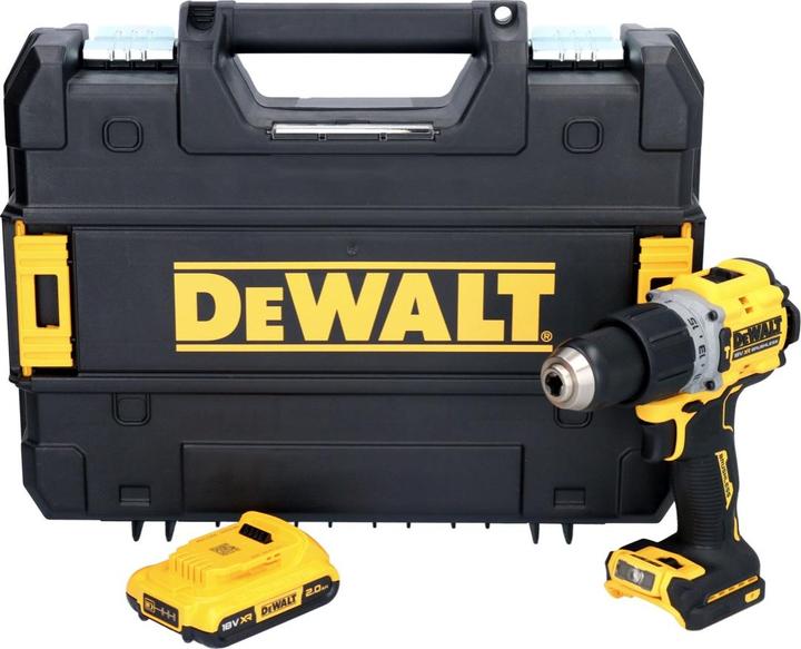 Actual product image DeWalt DCD 805 NT Battery impact drill 18 V 90 Nm Brushless + 1x battery 2.0 Ah + TSTAK - without charger (Rechargeable battery operated)