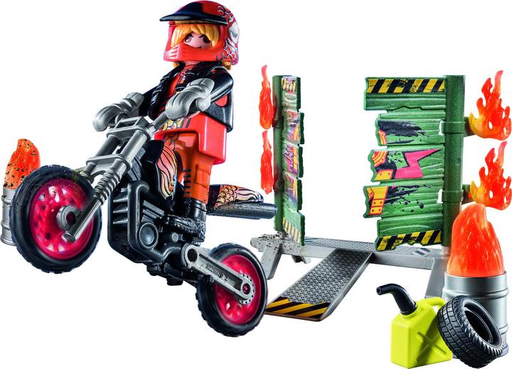 Immagine prodotto Playmobil Moto con muro di fuoco (71256, Playmobil Stunt Show)