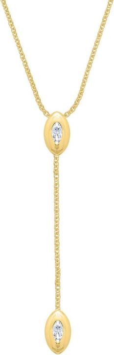 Actual product image Candy Kezia Y-necklace, 925 sterling silver, gold-plated (18k gold-plated, 925 Sterling silver, 42 - 45 cm)
