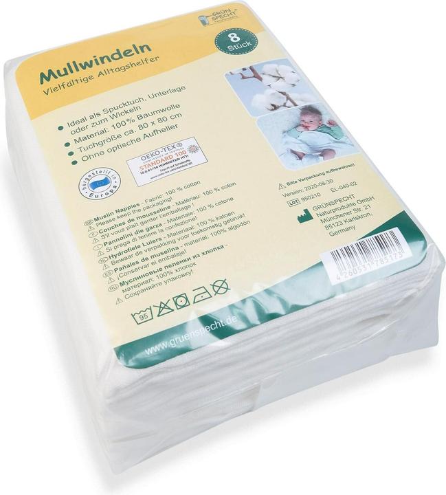 Actual product image Grünspecht Gauze diapers (80 cm, 80 cm)