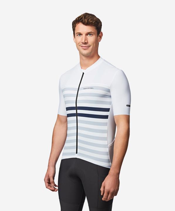 Actual product image Van rysel Rennrad Fahrradtrikot Sommer kurzarm Herren Slimfit Endurance 2 weiss/blau (M)