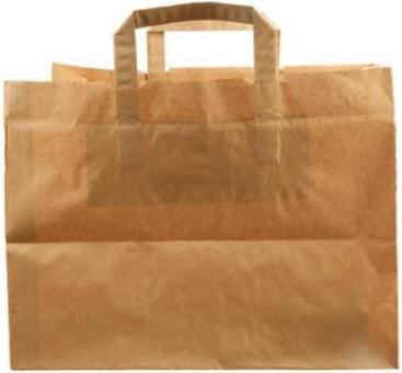 Actual product image MultiLine Baerepose Take Away 41 ltr 360x315x360 mm 110 gr med Hank Papir Brun,125 pcs/box