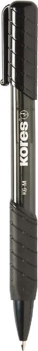 Kores Einweg-Druckkugelschreiber K-PEN K6, schwarz, F (Schwarz, 1 x)
