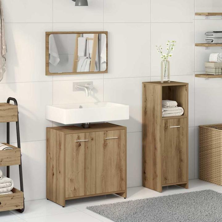 Immagine prodotto VidaXL 3-tlg. Badmöbel-Set Artisan-Eiche Holzwerkstoff