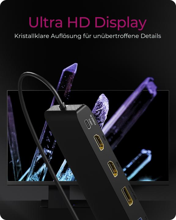 Produktbild Icy Box IB-DK2116-C (USB-C, 8 Ports)