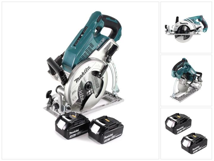 Immagine prodotto Makita DRS 780 F Sega circolare portatile a batteria 36V ( 2x18V ) 185 mm Brushless + 2x batteria 3.0Ah -