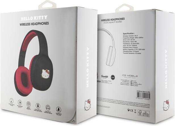 Image du produit Hello Kitty słuchawki nauszne Bluetooth HKBHA1BKHLMK czarny/black Metal Logo (8 h, Sans fil)