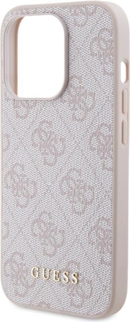 Produktbild Guess GUHCP15LG4GFPI iPhone 15 Pro 6.1" różowy/pink hard case 4G Metal Gold Logo (Apple iPhone 15 Pro)