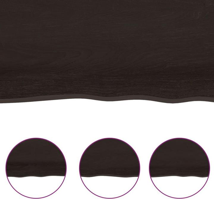 Image du produit VidaXL Tischplatte 100x50x6 cm Massivholz Eiche Behandelt (100 x 50 x 6 cm)