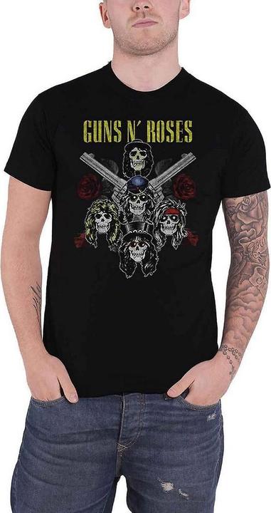 Actual product image Universal Textiles Unisex Adult Pistols & Roses Cotton T-Shirt (L)