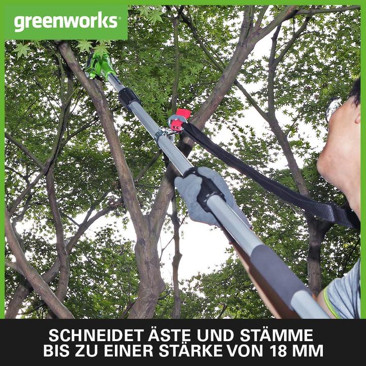 Image du produit Greenworks G24PSHK2 Taille-haies sans fil 2 en 1 avec batterie 2Ah et chargeur (Taille-haies sans fil)