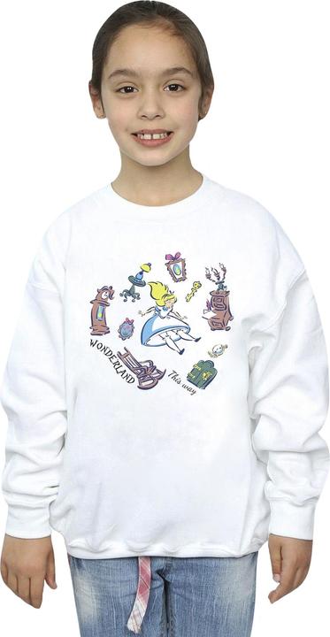 Actual product image Disney Girls Alice In Wonderland Falling Sweatshirt (140, 146)