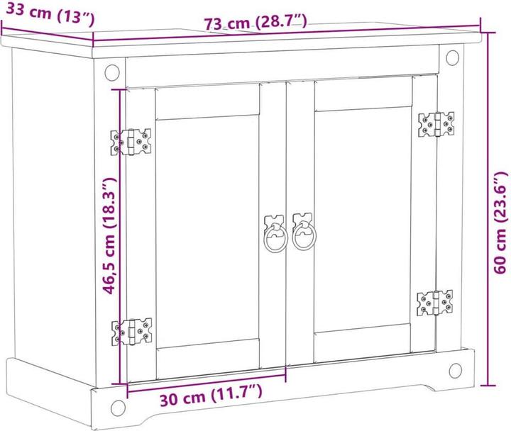Produktbild VidaXL Waschbeckenunterschrank Corona